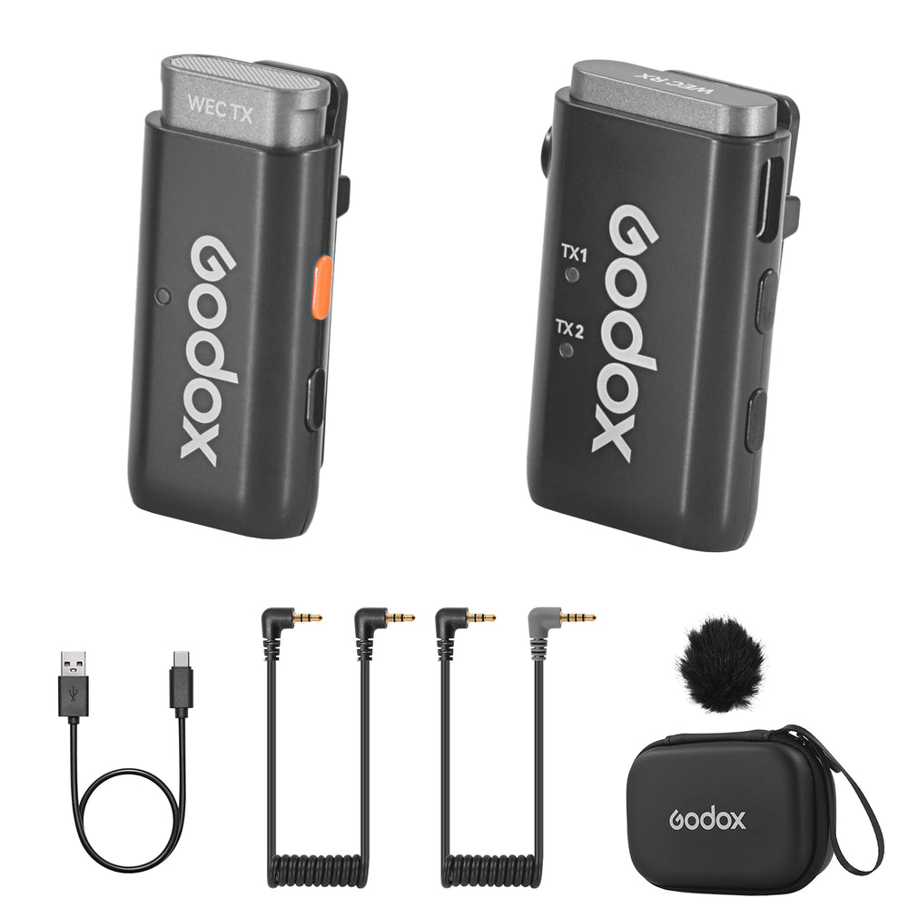 GODOX WEC Wireless Lavalier Microphone for DSLR Cameras/iPhone/Android
