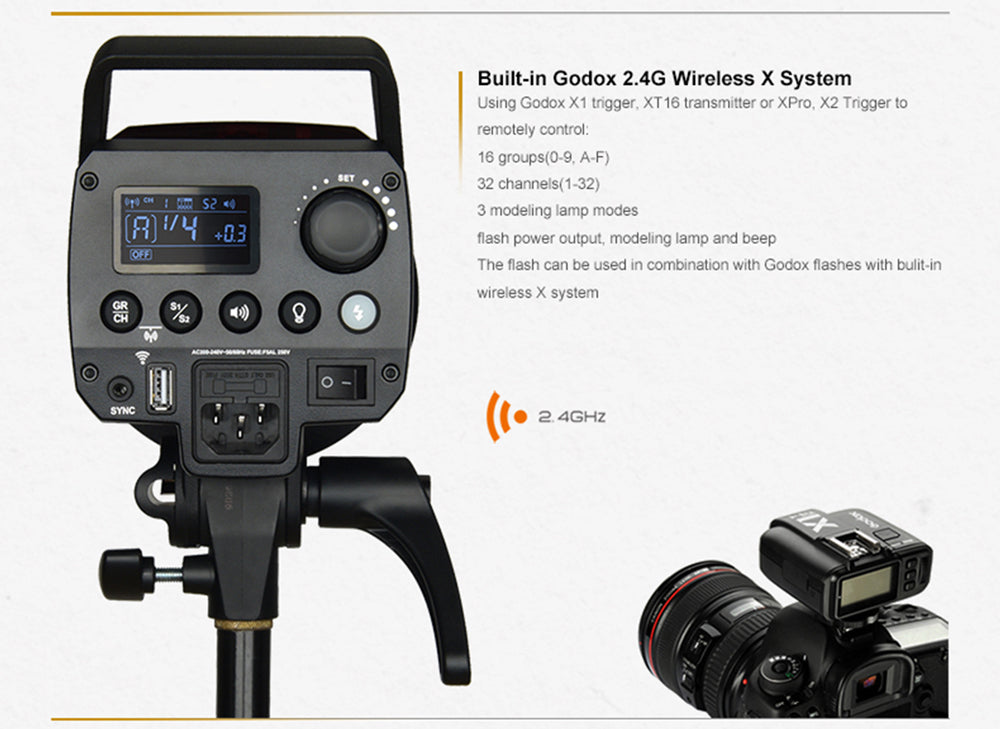 Godox MS200 Compact 200W Studio Flash -110V - INSSTRO