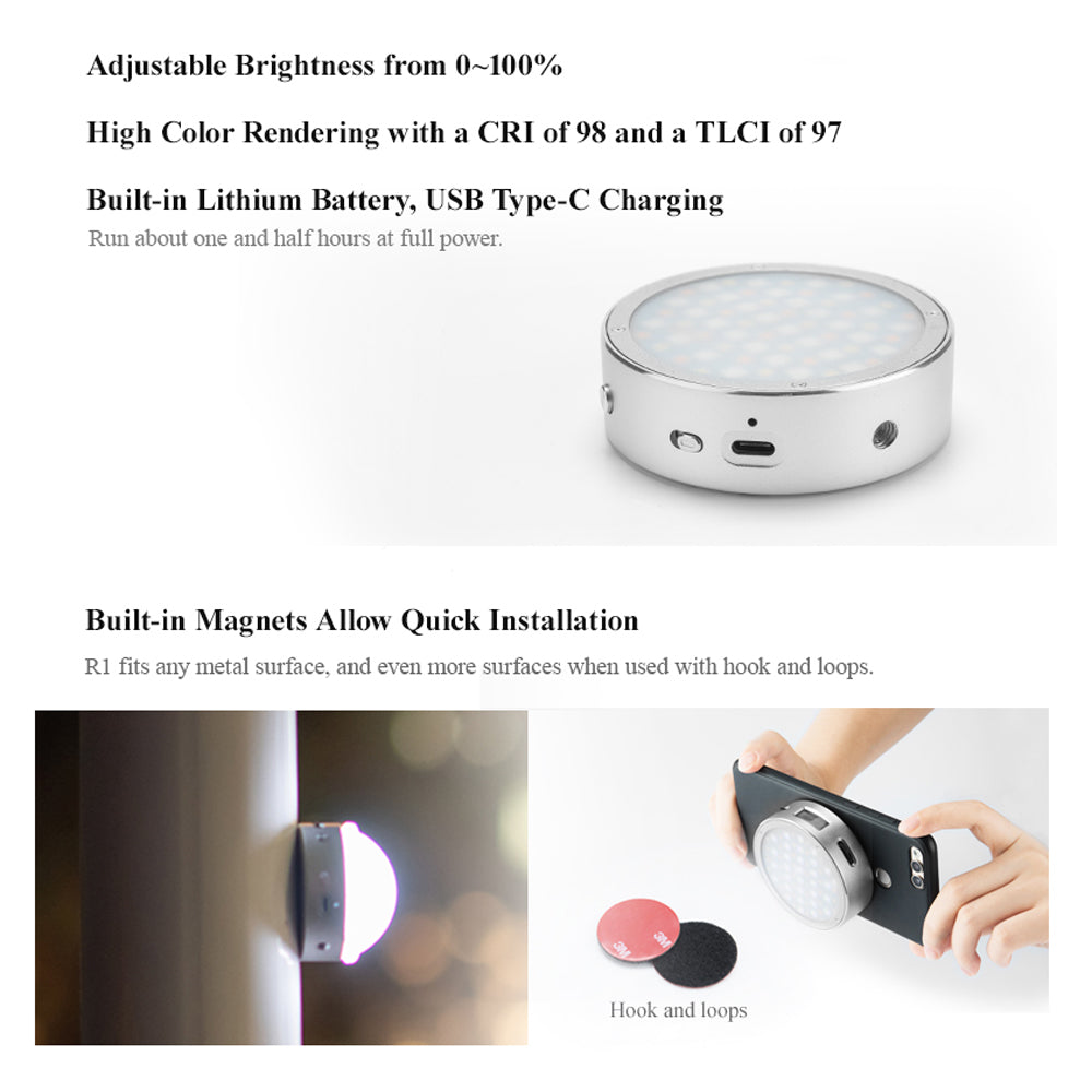 Godox R1 RGB LED Video Light -Silver - INSSTRO