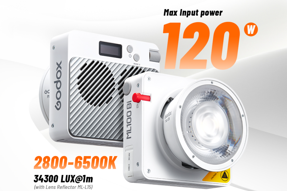 The Godox ML100bi is a portable Led light with Bi Color