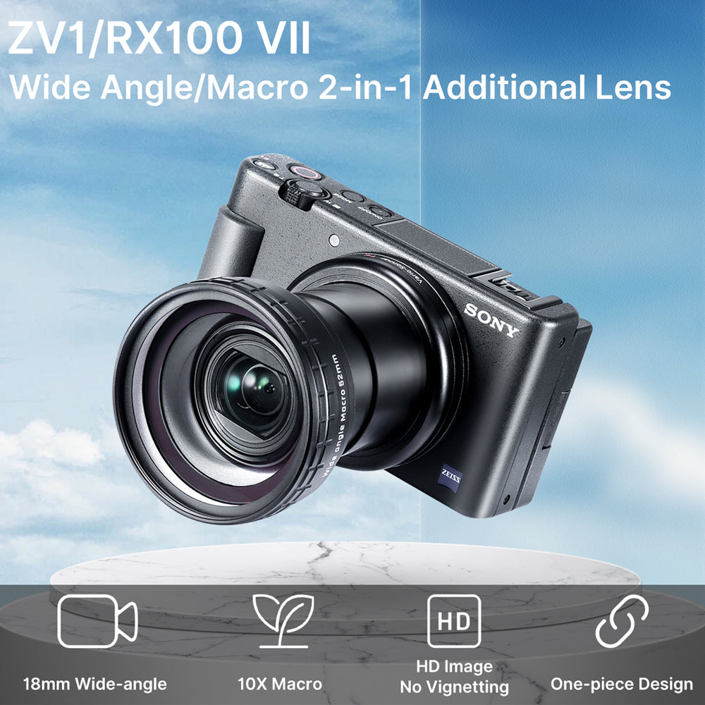 ULANZI WL-1 Wide Angle Lens for Sony ZV1 Camera Vlogger -Black - INSSTRO
