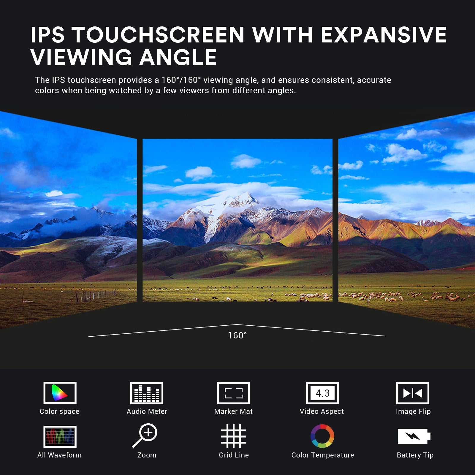 Godox GM55 5.5 Inch IPS Touch Screen On-Camera Monitor - INSSTRO